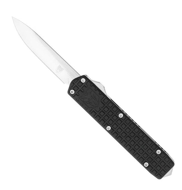 CoBRATec Small Black Warrior M390 Drop Point Automatic OTF Knife Non-Serrated