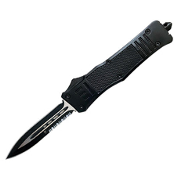 CobraTec Large OTF 3.9" Dagger Knife Single Side Serrated