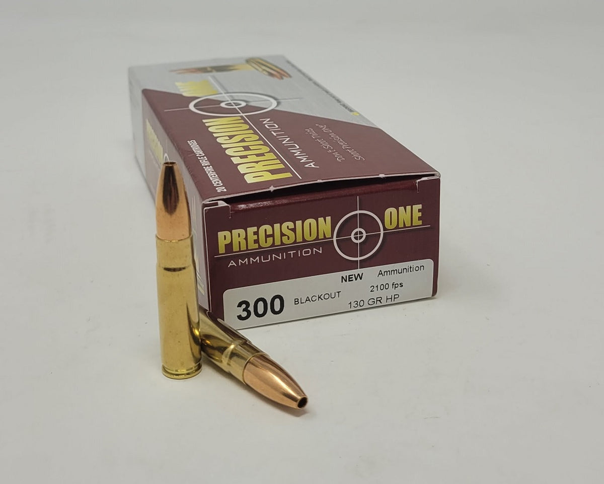 Precision One .300 AAC Blackout  130 grain Hollow Point ammunition