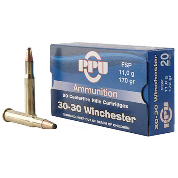 Prvi Partizan .30-30 Winchester PPU 170 grain Flat Soft Point ammunition