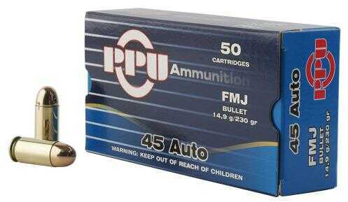 Prvi Partizan .45 ACP/Auto PPU 230 grain Full Metal Jacket ammunition