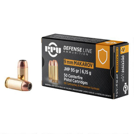 Prvi Partizan 9mm Makarov PPU 95 grain Jacketed Hollow Point ammunition