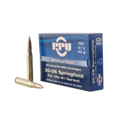 Prvi Partizan .30-06 Springfield PPUCenterfire 150 grain Full Metal Jacket ammunition
