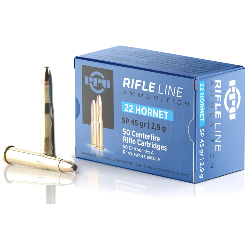 Prvi Partizan .22 Hornet  45 grain Pointed Soft Point ammunition
