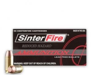 SinterFire .40 S&W  125 grain Reduced Hazard Flat-Points Frangible ammunition
