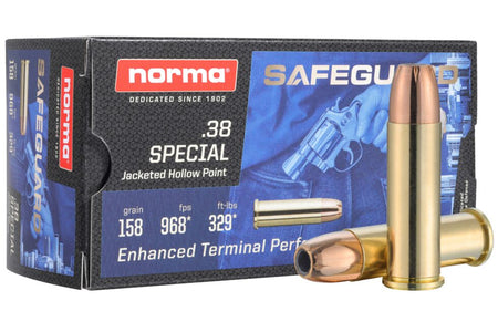 Norma .38 Special  158 grain Jacketed Hollow Point ammunition