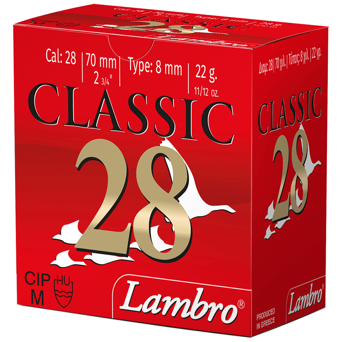 Lambro 28 Gauge Shotgun Ammo LAMBRO 2.75 in 11/12 oz #8
