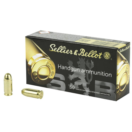 Sellier and Bellot .380 ACP/Auto Handgun 92 grain Full Metal Jacket ammunition