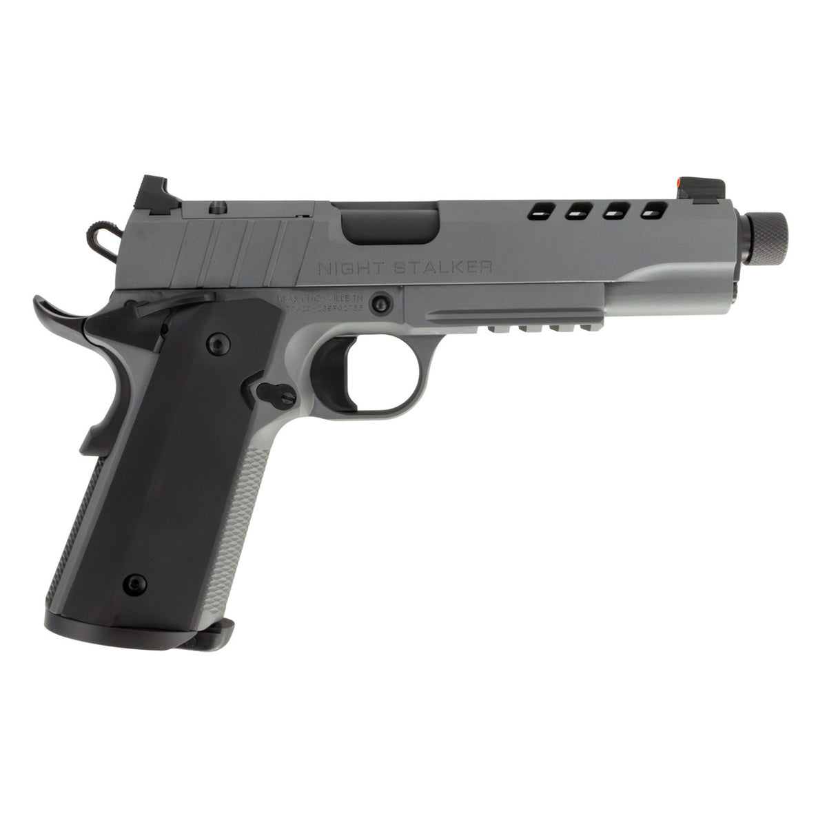 dSDS TISAS 1911 NIGHT STALKER SF 45ACP PSTL 5" THRD CERAK GRY