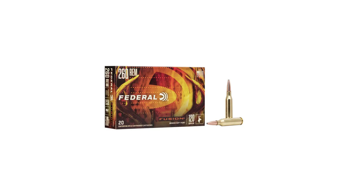 Federal .260 Remington FUSION Rifle Medium Game 120 grain Soft Point ammunition