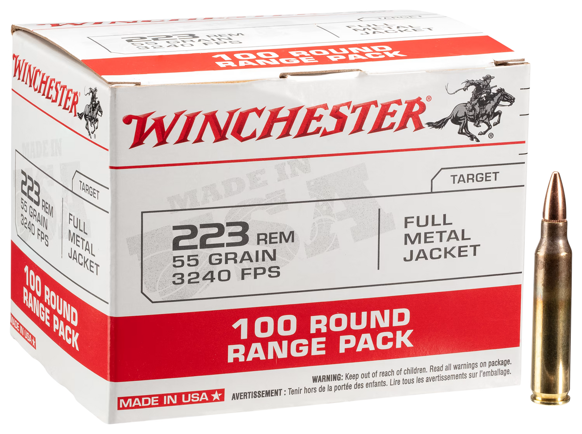 Winchester .223 Remington USA 55 grain Full Metal Jacket ammunition
