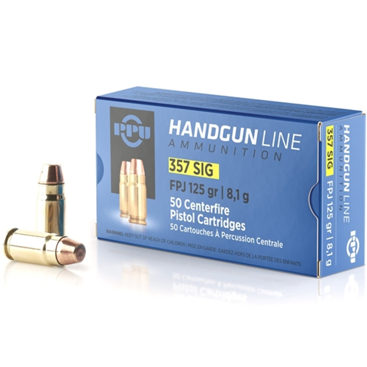 Prvi Partizan .357 Sig Handgun 125 grain Flat Point Jacketed ammunition