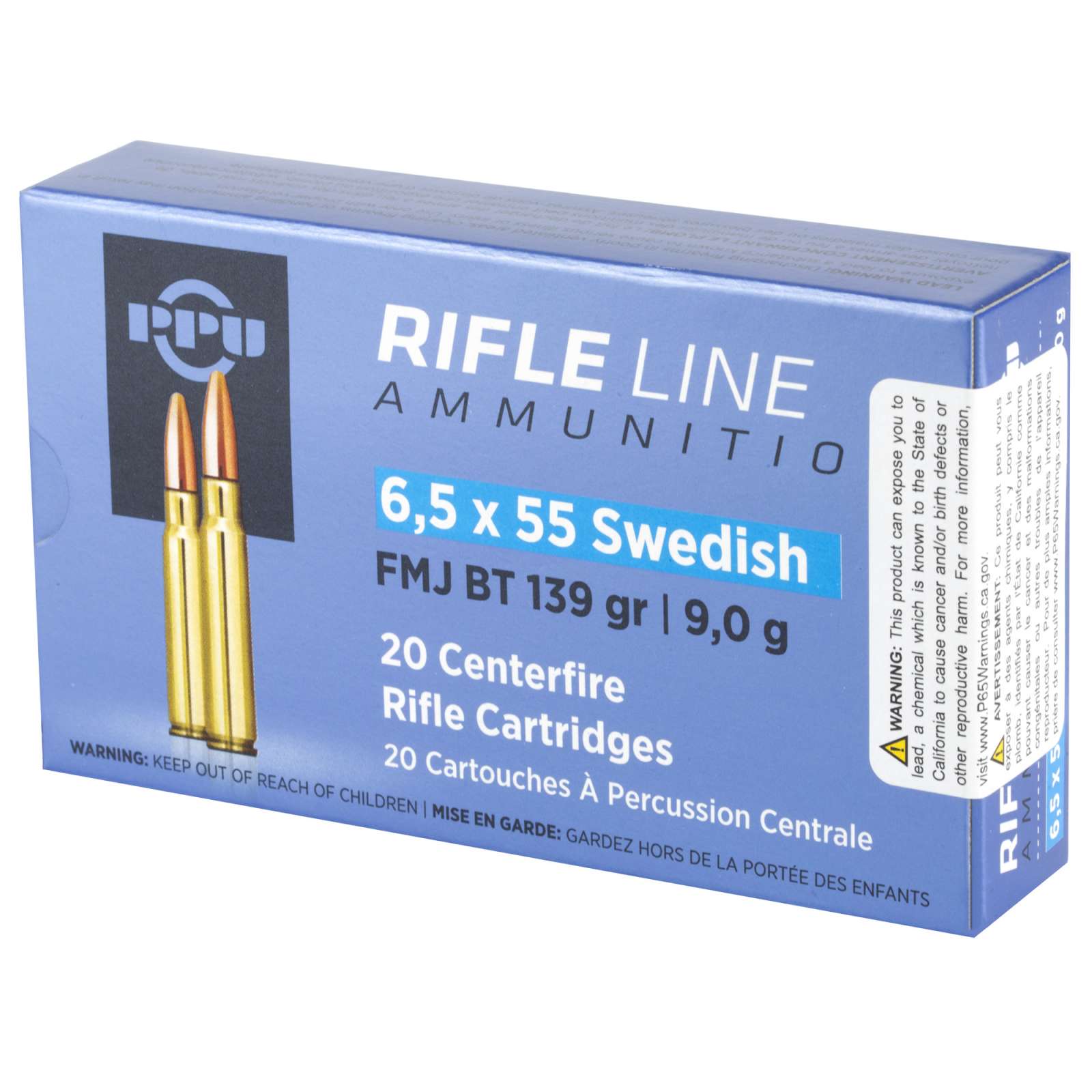 Prvi Partizan 6.5x55mm Swedish RIFLE LINE 139 grain Full Metal Jacket ammunition