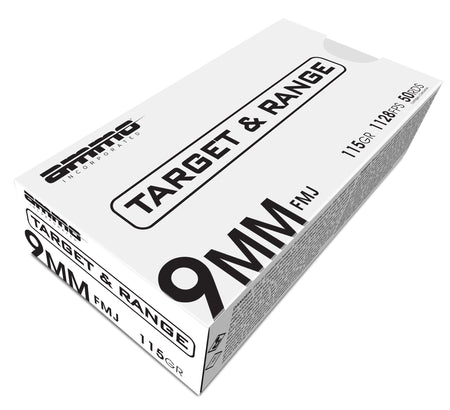 Ammo Inc 9mm Luger / Parabellum Target and Range 115 grain Full Metal Jacket ammunition