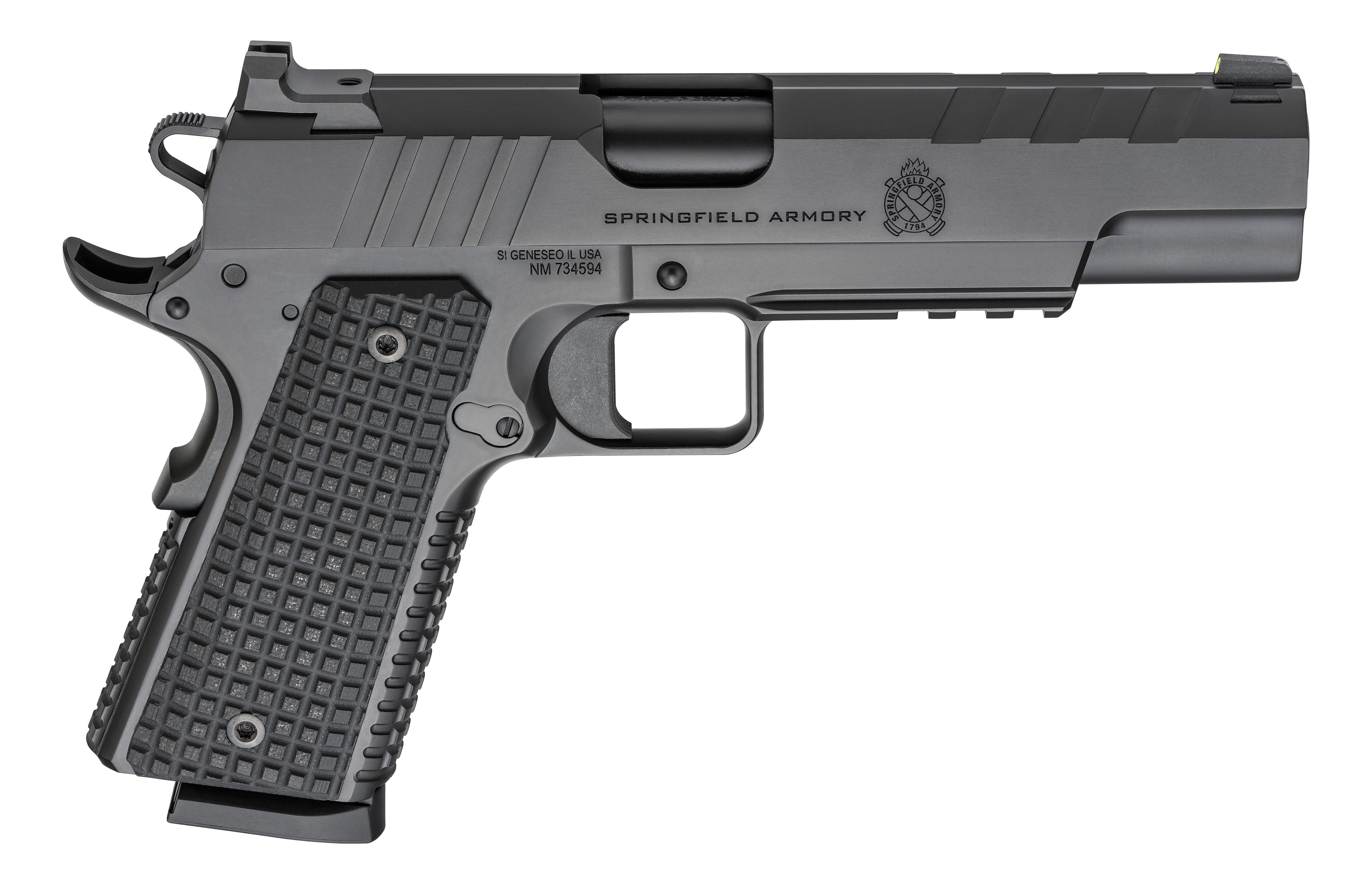 dSPRINGFIELD ARMORY EMISSARY BLACK OUT 1911 45ACP 5" BLK 2-8RD