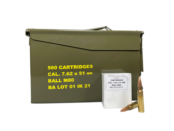 Igman .308 Win / 7.62x51mm M80 Ball 147 grain Full Metal Jacket ammunition