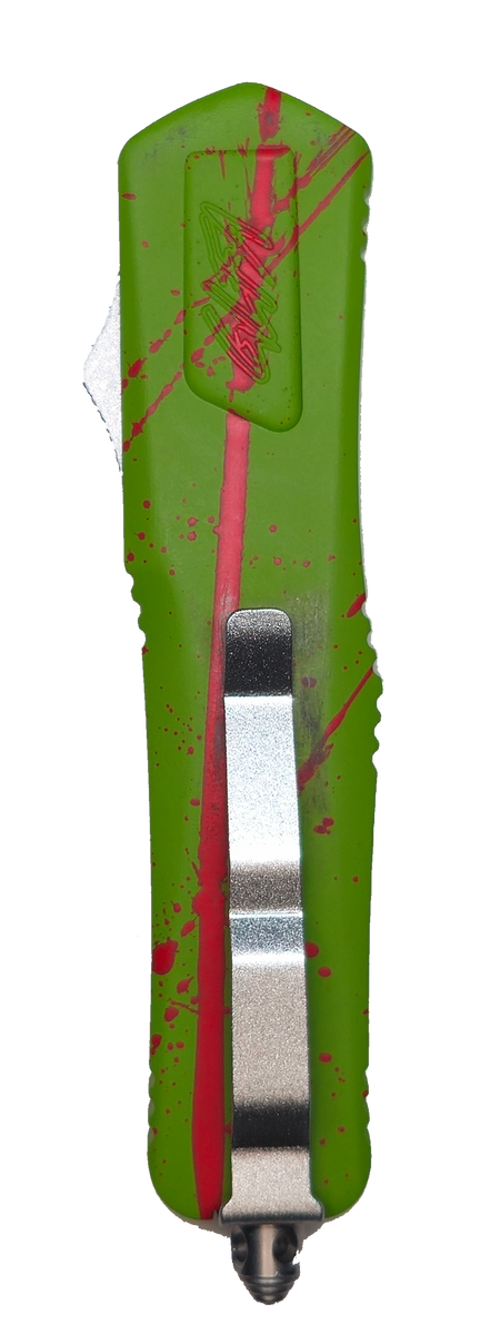 Great Lakes Medium Zombie Splatter Automatic Knife 8" Smooth Blade