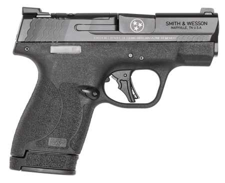 dSMITH & WESSON M&P 9 SHIELD PLUS M.S. 9MM 3.1" 1-10RD,1-13RD TN LOGO ENGRAVED
