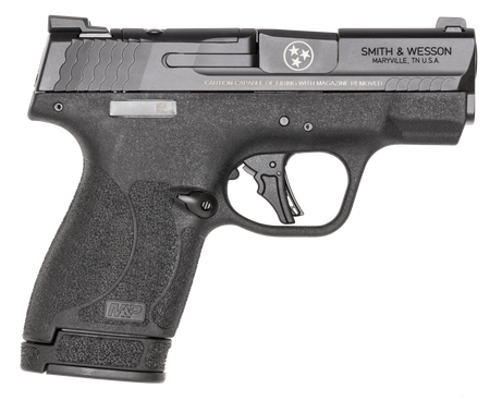dSMITH & WESSON M&P 9 SHIELD PLUS NTS 9MM 3.1" 1-10RD,1-13RD TN LOGO ENGRAVED