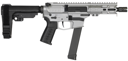 CMMG PISTOL, BANSHEE, MKGS, 9MM, 5", TITANIUM W/ADJ RIP BRACE