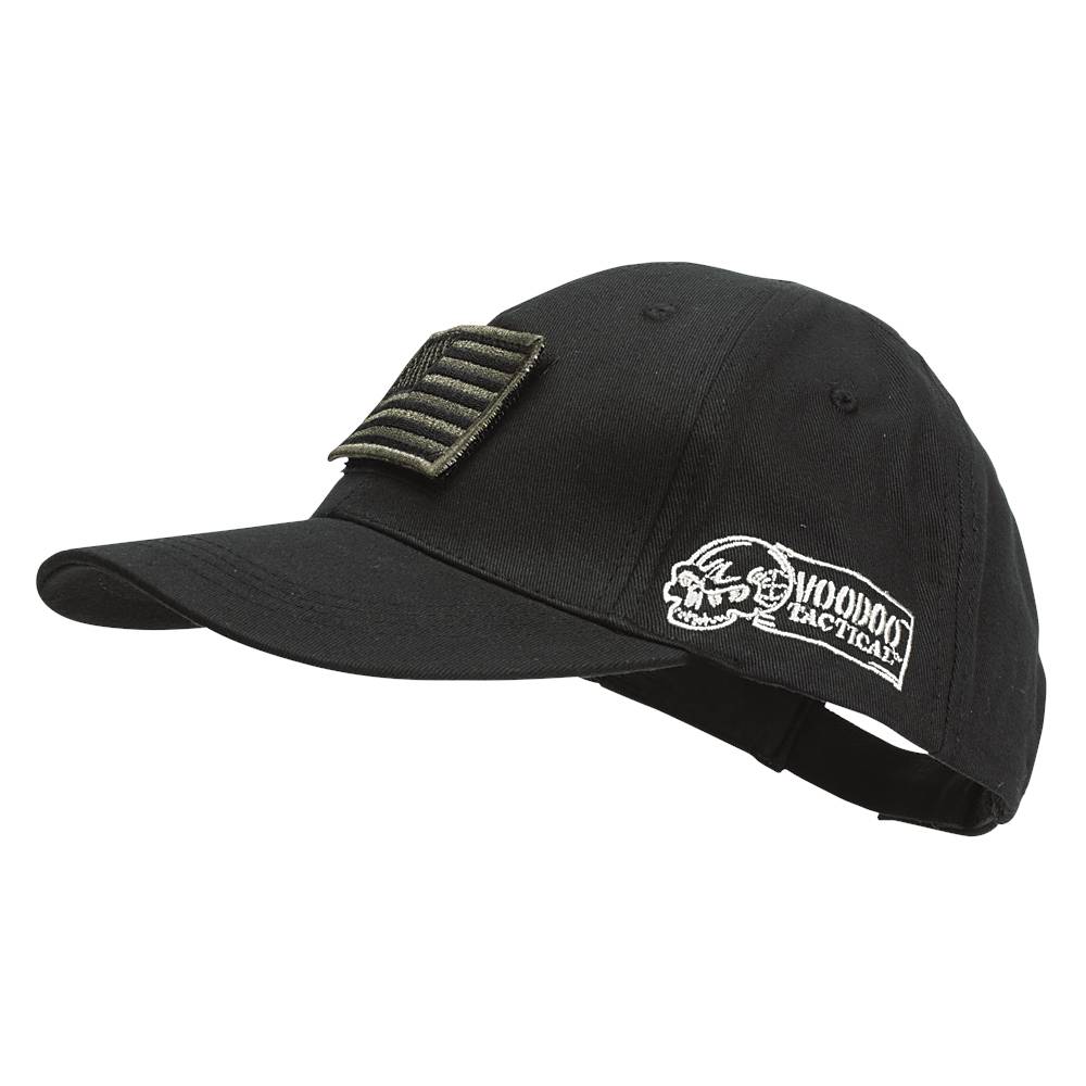 Voodoo Tactical Black Hat with Removable Flag Patch