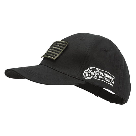 Voodoo Tactical Black Hat with Removable Flag Patch