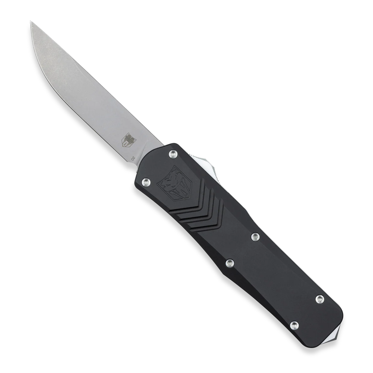 CobraTec OTF Medium Black FS-X Generation 2 Drop Plain Edge Knife