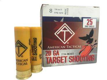 ATI 20 Gauge Shotgun Ammo Target Load 2.75 in 7/8 oz #8