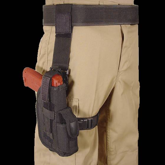 Voodoo Tactical Left Hand Black Duty Drop Leg Holster