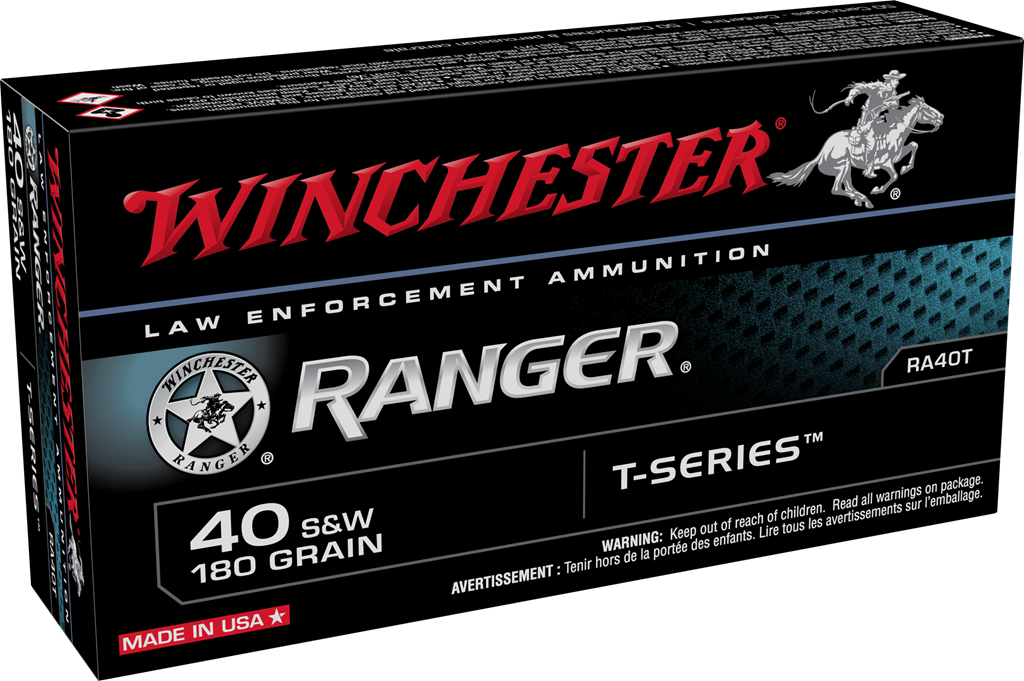 Winchester .40 S&W Ranger T-Series LE 180 grain Jacketed Hollow-Point ammunition