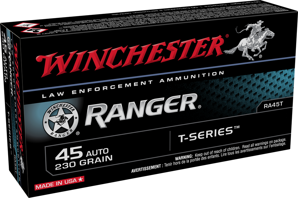 Winchester .45 ACP/Auto Ranger T-Series LE 230 grain Bonded Jacketed Hollow Point ammunition