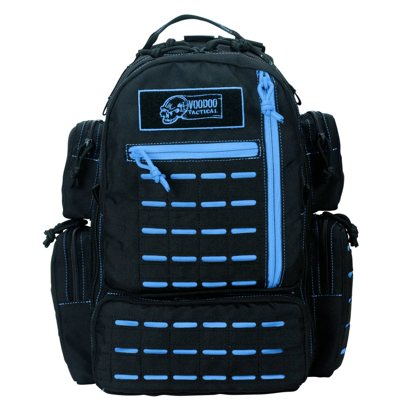 Voodoo Tactical Mini Tobago Die Cut MOLLE Bag in Black with Blue
