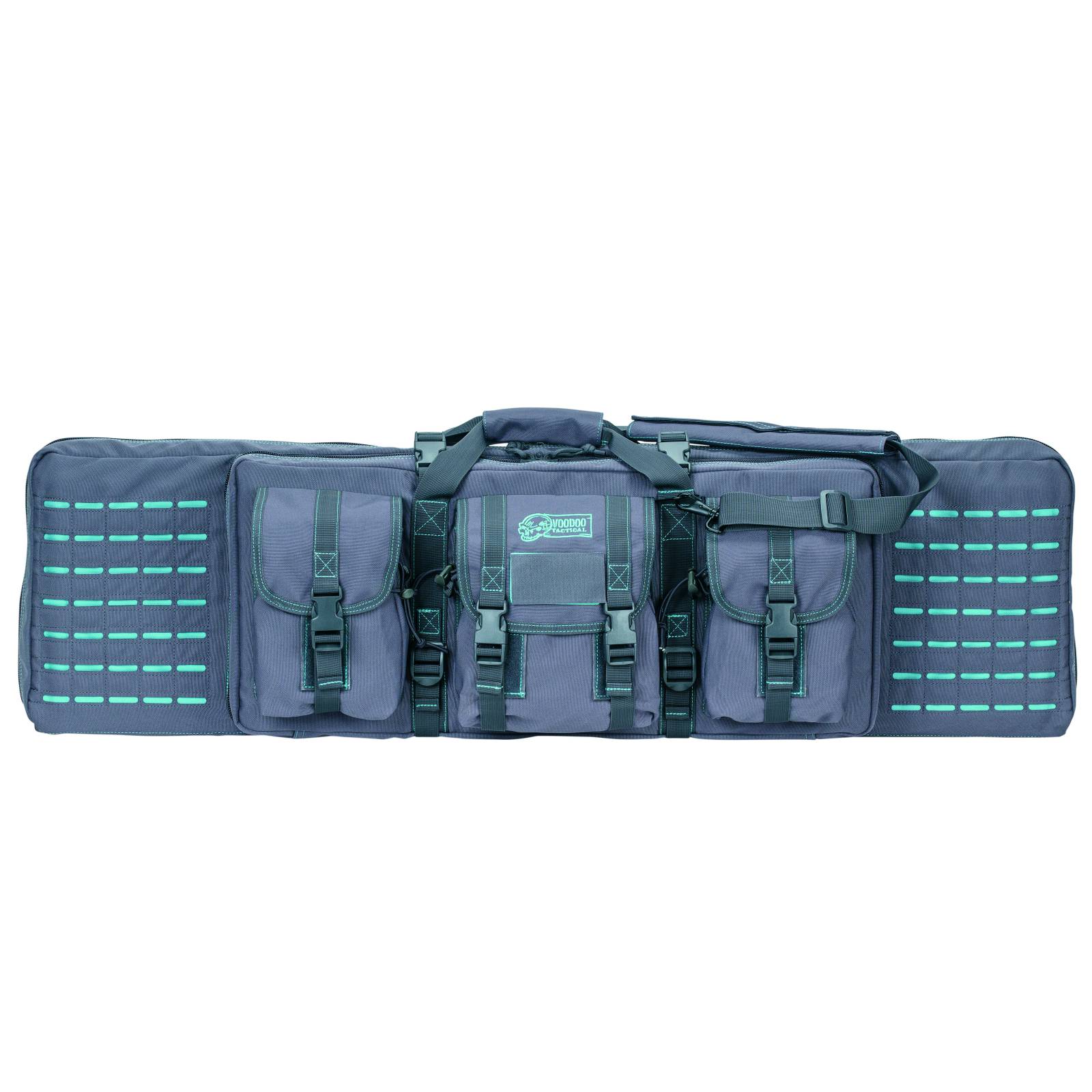 Voodoo Tactical Die Cut MOLLE 42-Inch Weapons Case - Gray and Teal
