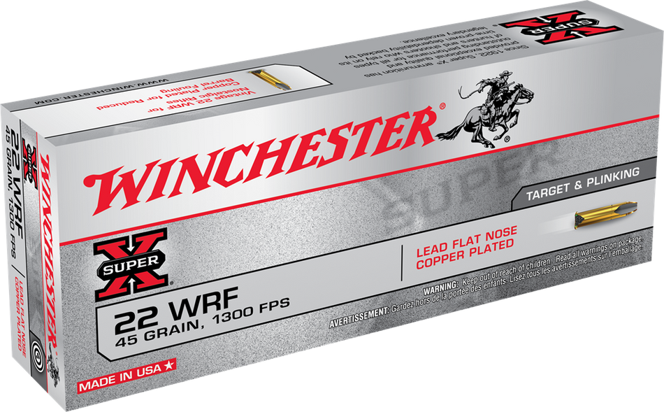 Winchester .22 Long Rifle SUPER-X 45 grain Copper Plated Lead Flat Nose ammunition