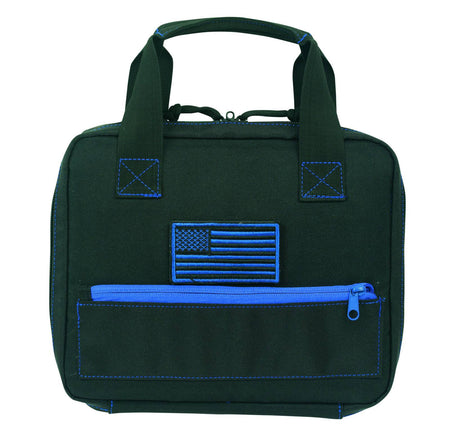 Voodoo Tactical Custom Pistol Case Black with Blue Stitching