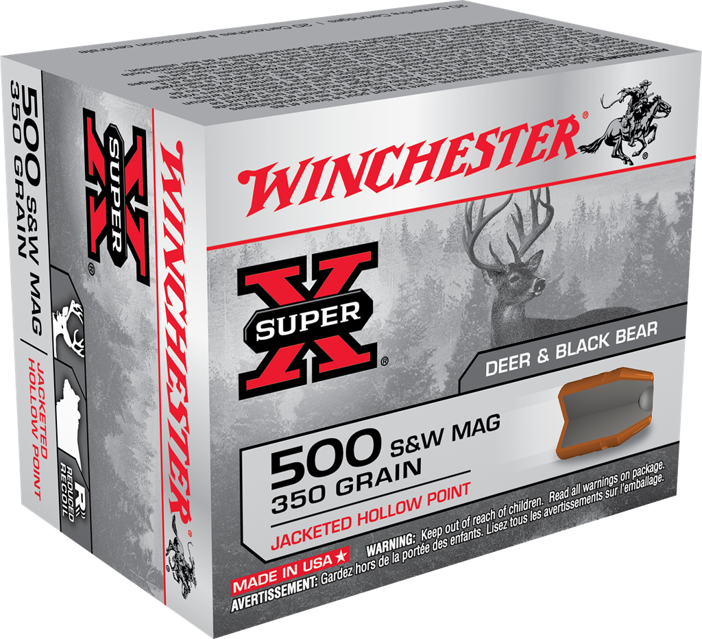 Winchester .500 S&W Mag DUAL BOND Hunting Hunting 350 grain Jacketed Hollow Point ammunition