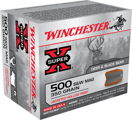 Winchester .500 S&W Mag DUAL BOND Hunting Hunting 350 grain Jacketed Hollow Point ammunition