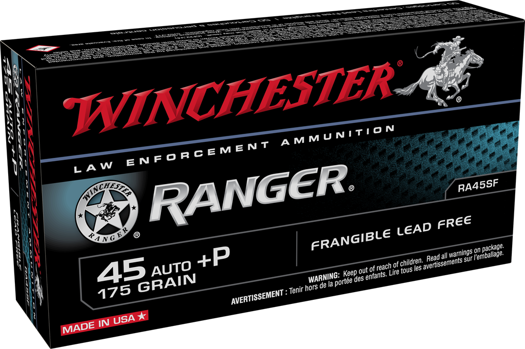 Winchester .45 ACP/Auto Ranger 175 grain Frangible ammunition
