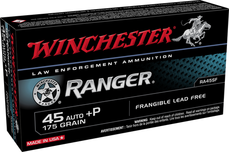 Winchester .45 ACP/Auto Ranger 175 grain Frangible ammunition