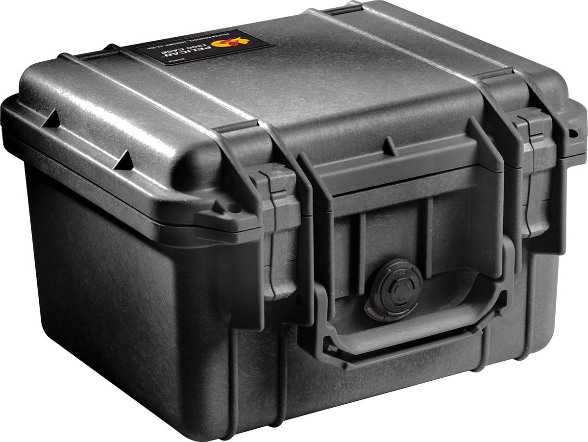 Pelican 1300 Black Hard Case with Foam Insert 9.17x7x6.12