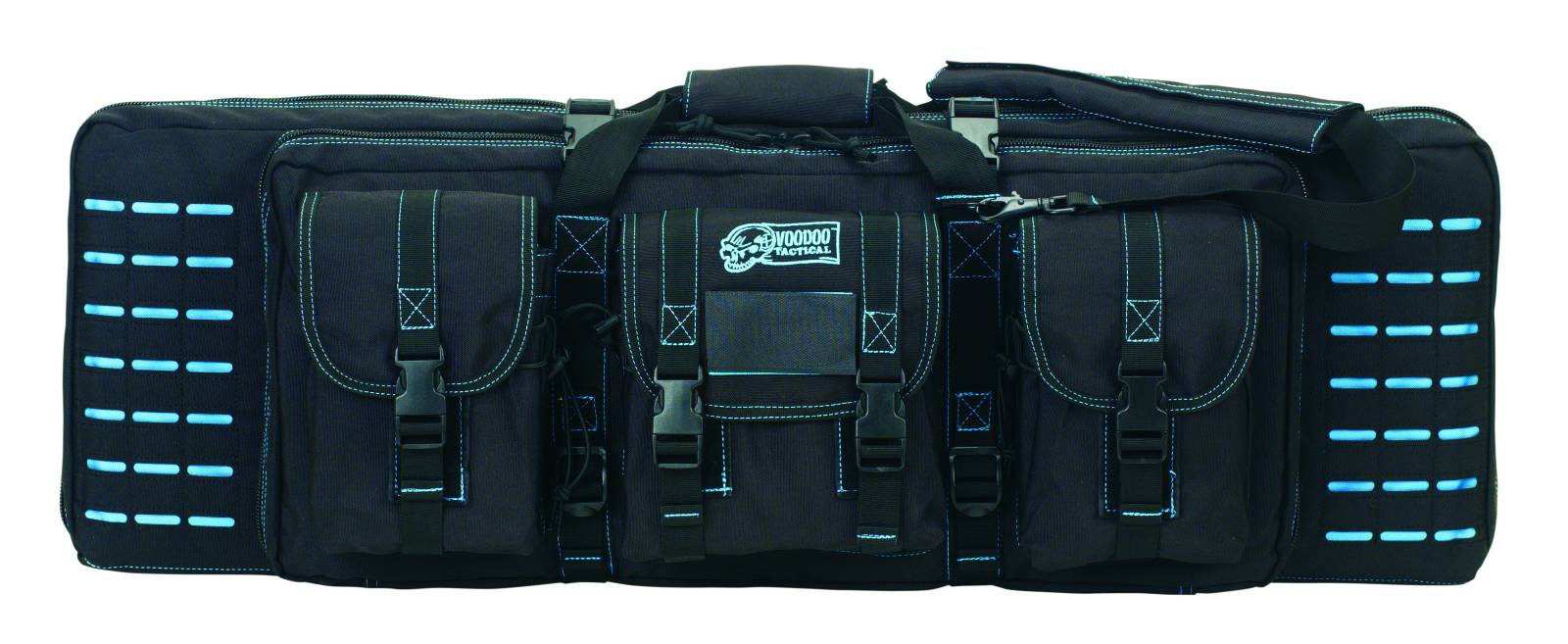 Voodoo Tactical Die Cut MOLLE 36-Inch Weapons Case - Black and Teal