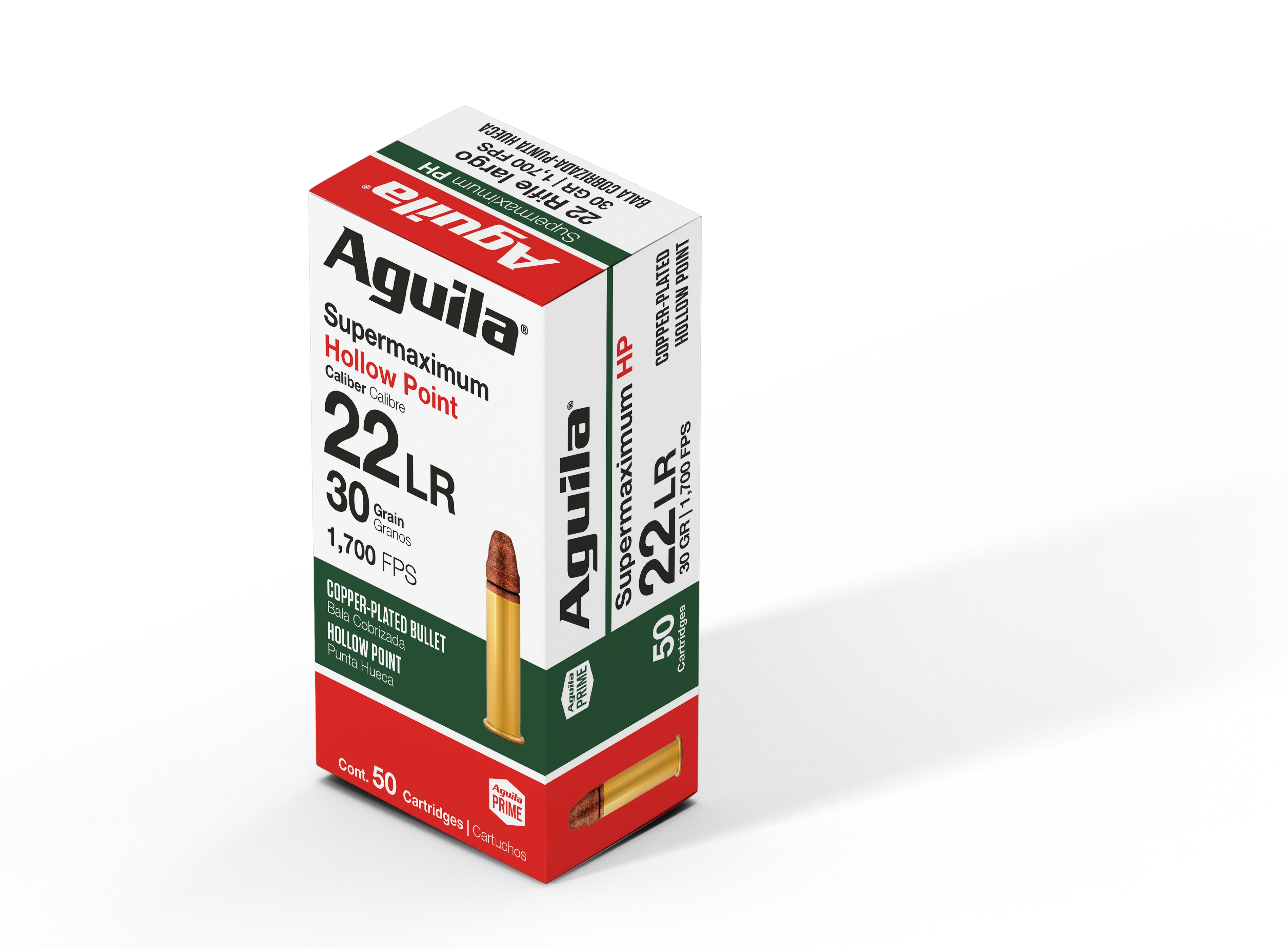 Aguila .22 Long Rifle Supermaximum 30 grain Lead Hollow Point ammunition