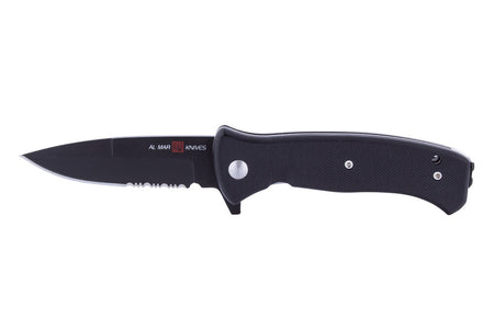 Al Mar Knives Mini S.E.R.E. 2020 Night G-Series Folding Knife 3 In D2 Combo Blade