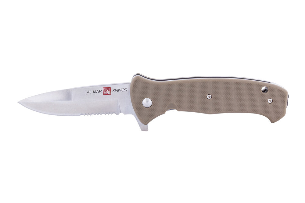 Al Mar SERE Coyote 3.6in Combo Edge 8CR Blade Knife