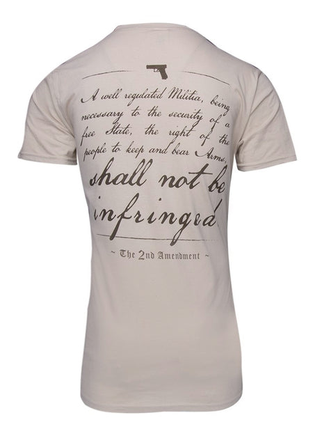 Glock 2nd Amendment Tee Shirt Tan - Small