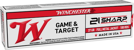 Winchester .21 Sharp Game & Target 42 grain Full Metal Jacket ammunition