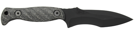Half Face Blades Extremis 7.5" OA 3.5" S45VN Blade Armor Black Micarta Grip