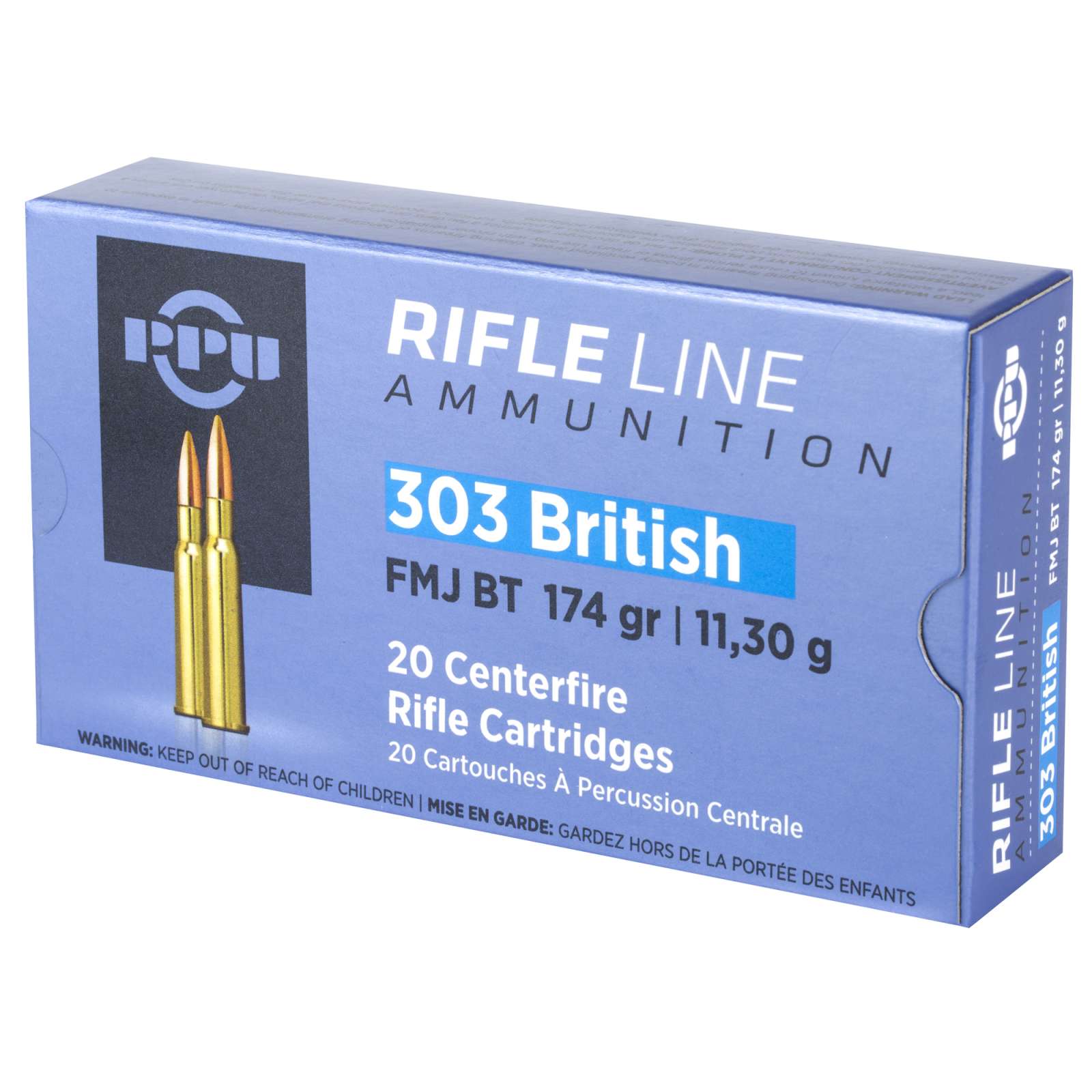 Prvi Partizan .303 British  174 grain Full Metal Jacket Boat Tail ammunition