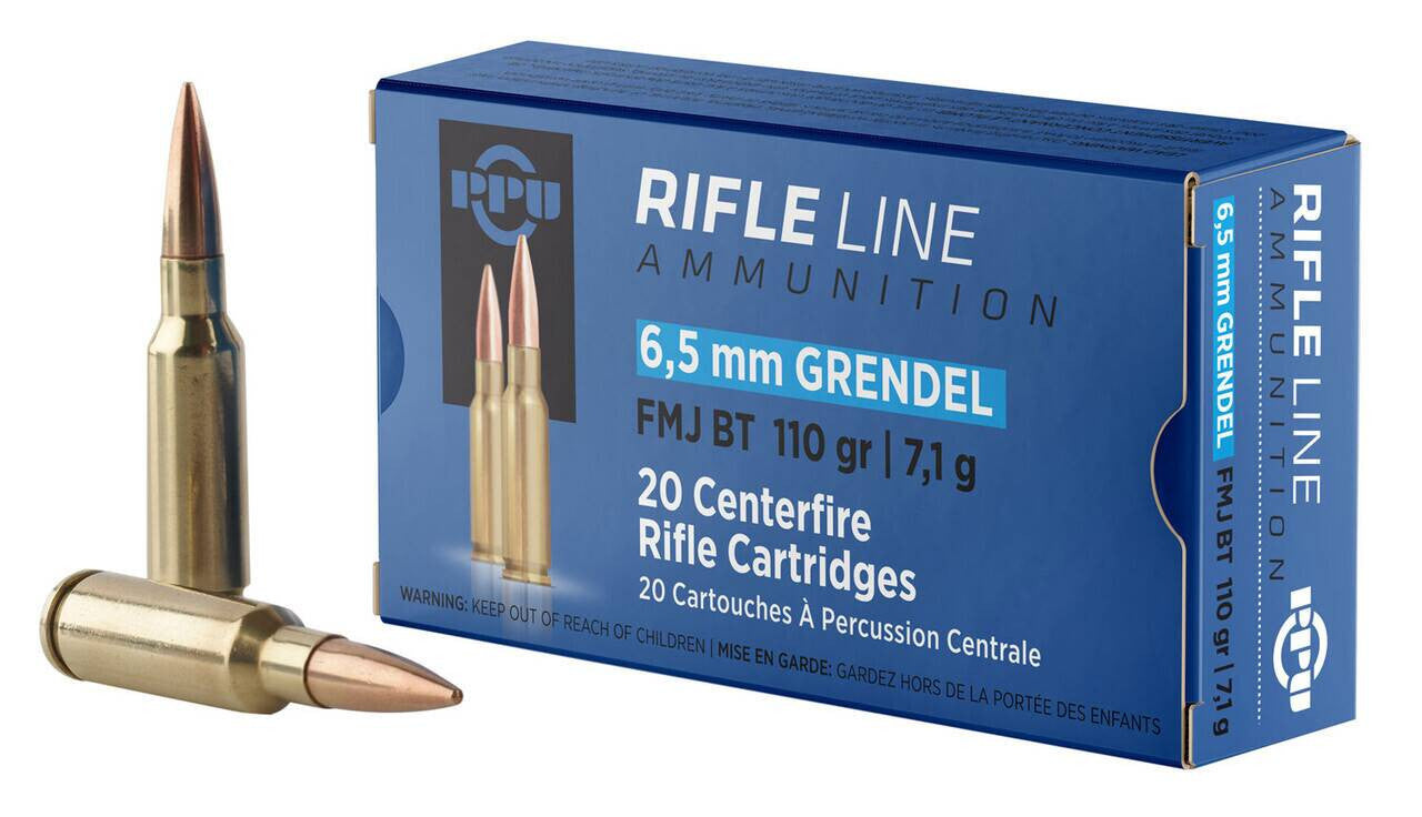 Prvi Partizan 6.5mm Grendel Rifle Line 110 grain Full Metal Jacket Boat Tail ammunition