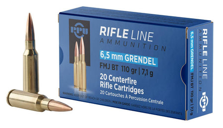 Prvi Partizan 6.5mm Grendel Rifle Line 110 grain Full Metal Jacket Boat Tail ammunition